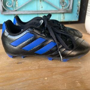 Adidas Boy's Goletto Vii FG J Black/Royal Soccer Shoes FV2894 Size 12 K